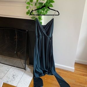 Zara cocktail dress blue green